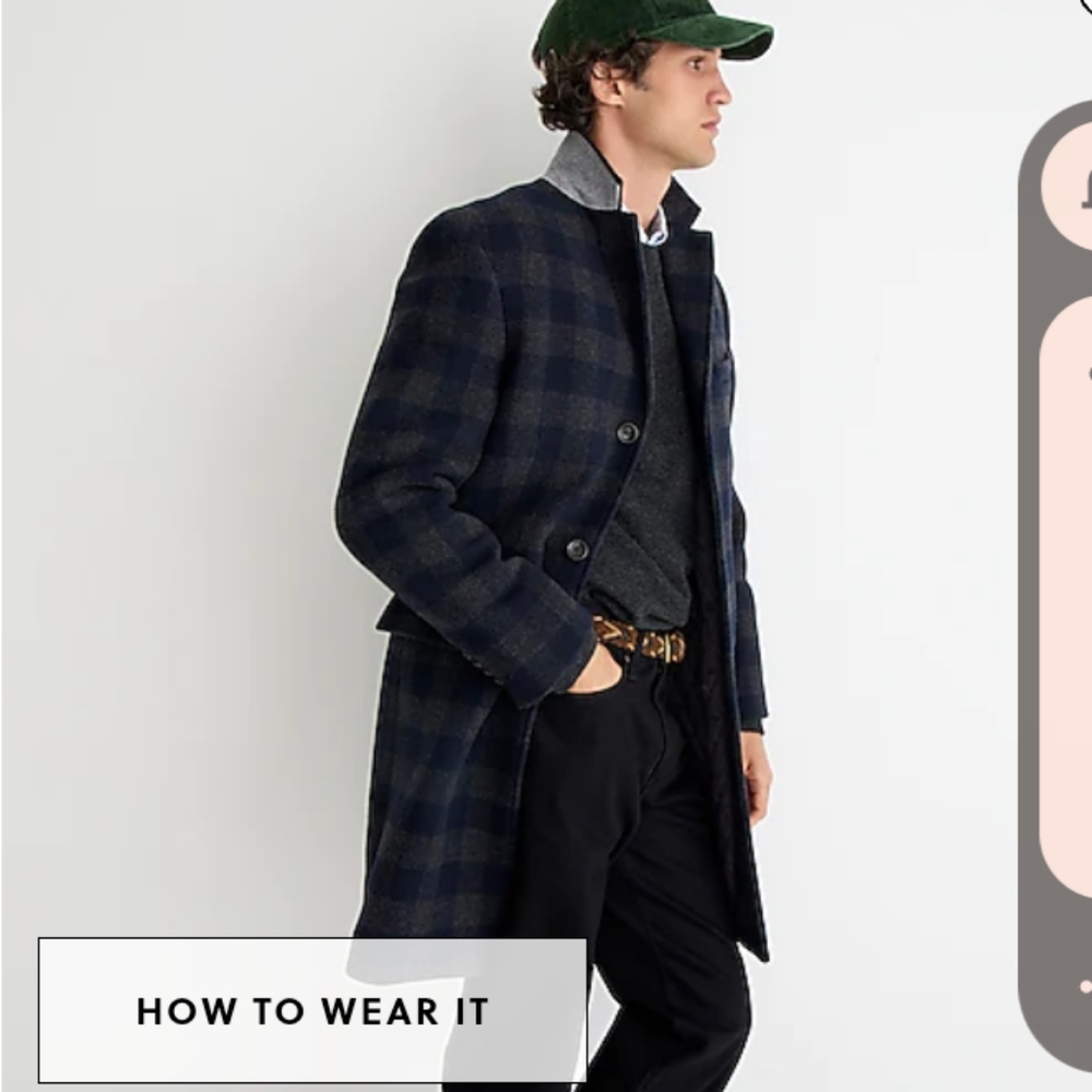 Ludlow Topcoat in wool blend